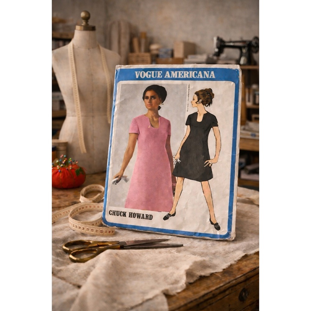Vintage 1965 Vogue Americana Chuck Howard Sewing‎ Pattern Size 12 UNCUT